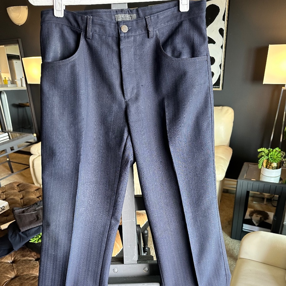 Prada Black Label Jean Cut Pant - Navy Wool